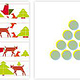 Moderne Weihnachtskartendesigns