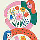Illustrations for map and greeting cards