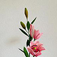 Rose Lilien Papierblume in vase Zweige