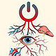 Auge, Herz, Auschaltknopf, Leber, Adern, Venen