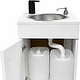 Mobiles Handwaschbecken mit Edelstahlspüle weiss 4