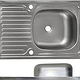 Edelstahl Spüle Auflage 50 × 80 cm mit Ablaufgarnitur