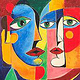 Verflochtene Identitäten (Intertwined Identities) – Acryl auf Leinwand – Mary G.