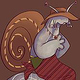 Anthropomorphes Charakterdesign Schnecke