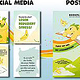 Potentielles Design von Social Media und Poster