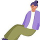 Sitzende Frau