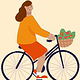 Fahrradfahrerin