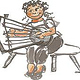 Character Study, Hui Tische, Buntstift