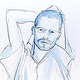 Portrait eines Freundes, Farbstift