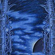Blue Columns. Aquarell & Pastellkreide