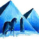 Pyramids. Acryl auf Papier