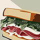 Flat Illustration Sandwich