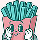 Retro Fries – Digitale Illustration
