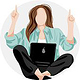Flatt Illustration Business Woman