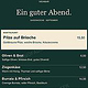 Weinbar – Speisekartenstudie