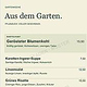 Gartenküche – Speisekartenstudie