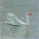 Schwan, Öl auf Leinwand