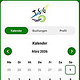 Screenshot des Kalenders der zugehörigen App