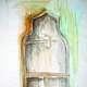 alte Tür Blei Acryl
