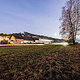 Die Halle in der Abenddämmerung